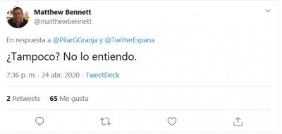 matthew bennet a garcia de la granja twitter.JPG