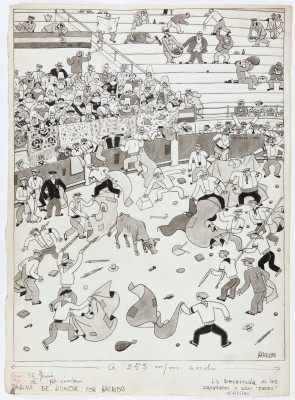 La becerrada de los zapateros del dibujante Garrido en el Museo de Historia.jpg