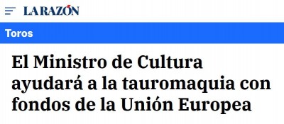 El ministro de cultura ayudará a la tauromaquia.JPG