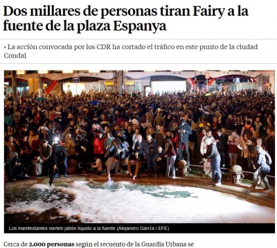 fuente de la plaza de España contaminada.JPG