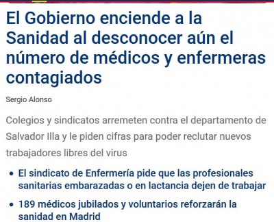 Gobierno desconoce medicos y enfermeras contagiados.JPG