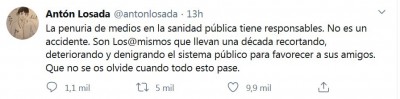 Losada la penura de medios sanidad publica 1000 muertos coronavirus.JPG