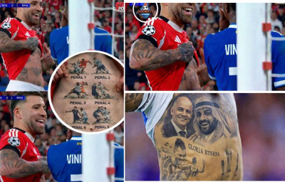 Otamendi muestra sus tatuajes trofeos.jpg