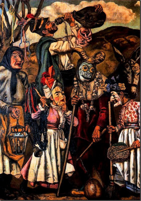 José Solana Máscaras con burro 1936.jpg