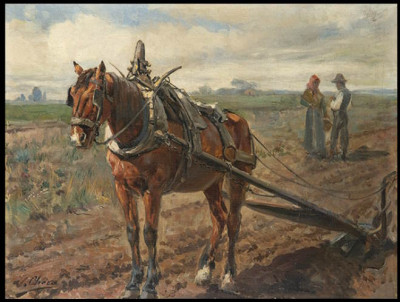 Ulpiano Checa, Caballo de tiro roturando la tierra en Colmenar de Oreja.jpg