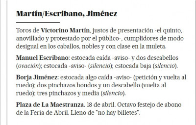 Escribano y Borja Jiménez Toros de Victorino Martín en Sevilla.jpg