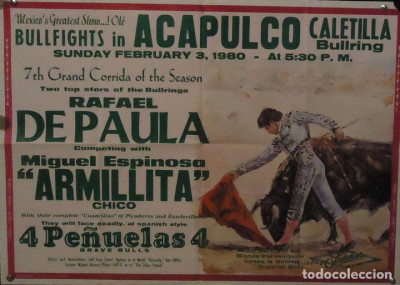 Cartel Corrida de toros en Acapulco con Rafael de Paula y Armillita.jpg