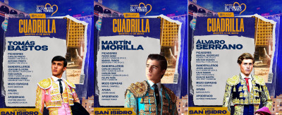 Tomás Bastos, Martín Morilla y Álvaro Serrano Novilleros 12 de Mayo Las Ventas.jpg