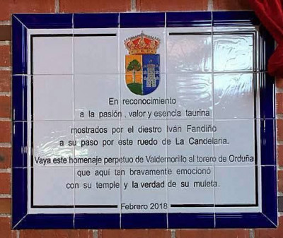 Ivan Fandiño homenaje febrero de 2018 en La Candelaria.jpg