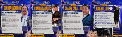 Rui Fernades D Ventura y fds Lea Vicens con sus toros hoy sábado 30.jpg