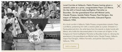 Pierrette Le Bourdiec Corrida en Vallauris con Pablo Picasso.jpg