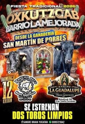 Oxkutzcab Cartel de toros Municipio fundado en 1550.jpg