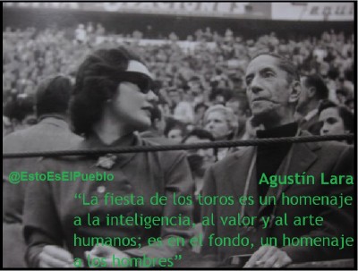 Agustin Lara frase sobre la fiesta de los toros y el arte Firmada.jpg