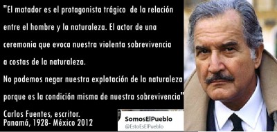 Carlos Fuentes El matador es el protagonista trágico Foto firmado.jpg