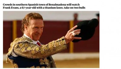 Frank Evans torero inglés the guardian.JPG