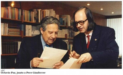 31 mar Octavio Paz El vaivén del poeta hacia la tauromaquia Con Pere Gimferrer.jpg