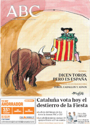 2 Portada de Abc Antonio Mingote Cataluña vota hoy contra los toros.jpg