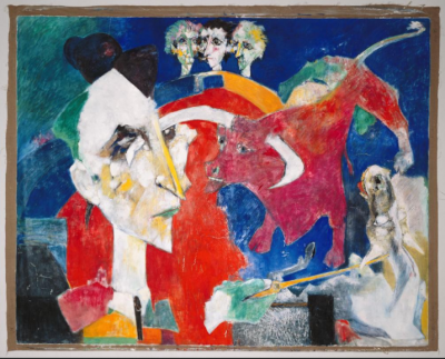 Bernard Lorjou Bal des Fols le taureau rose 1959.png