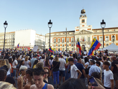 Madrid Manifestantes apoyo Venezuela 01.jpg