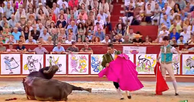 Esaú Fernández miura caido sin fuerza..jpg