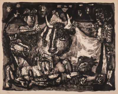 5 abr Antoni Clavé Corrida, la muerte del torero.jpg
