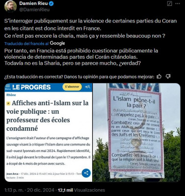 Francia Cárcel por citar el Corán.jpg