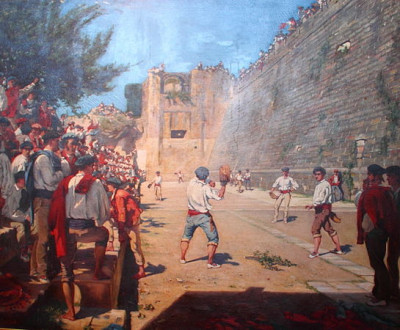Partido de pelota al pie de la muralla de Fuenterrabía Gustave-Henri Colin.jpg